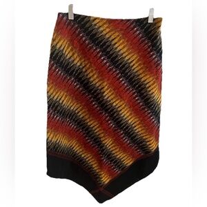 Jones New York Rare! Vibrant Handkerchief Midi Skirt